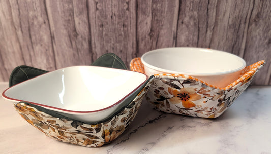 Quilted Fabric Bowl Cozy set #3