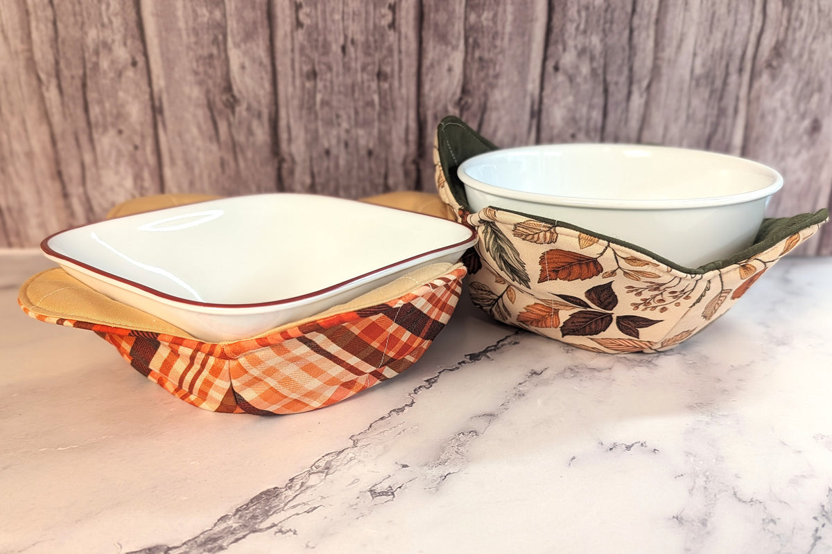 Quilted Fabric Bowl Cozy set #9