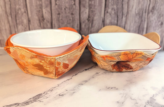 Quilted Fabric Bowl Cozy set #2