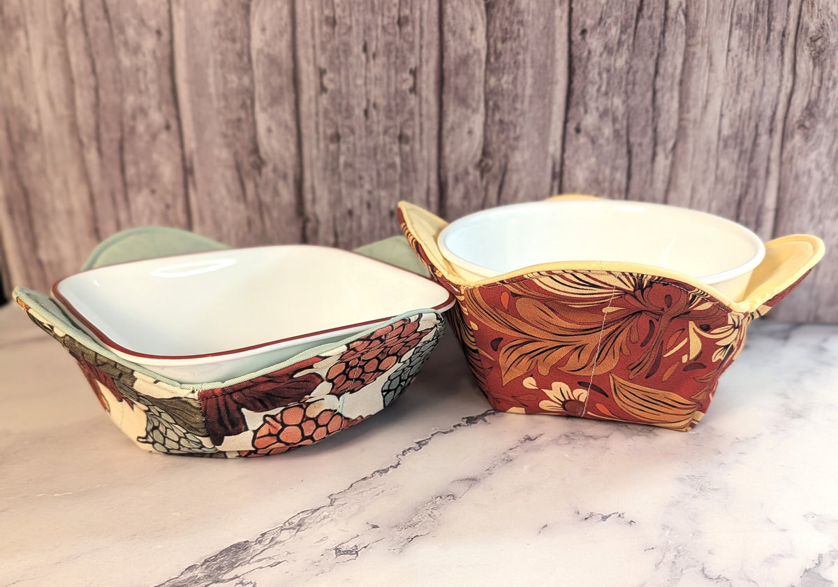 Quilted Fabric Bowl Cozy set #6