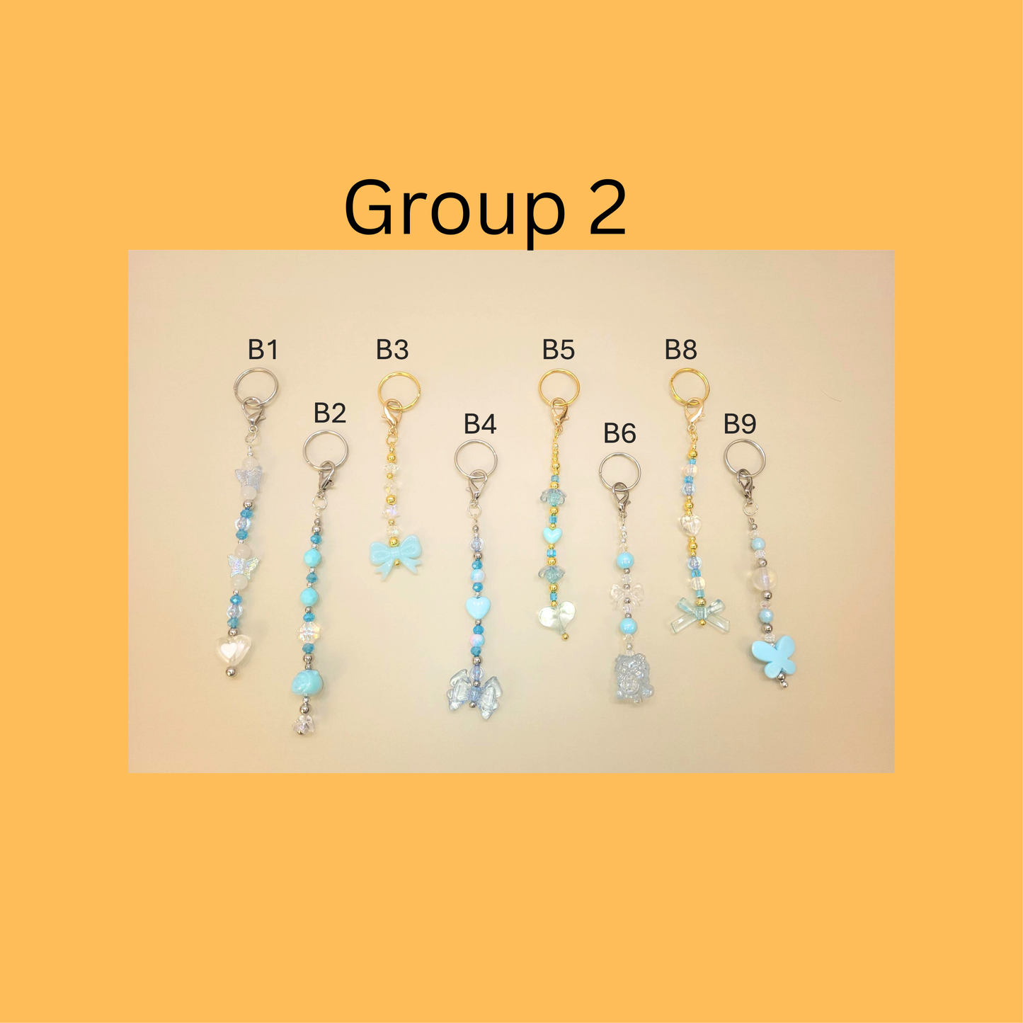 Beaded Key Chains, Groups 1,2,3