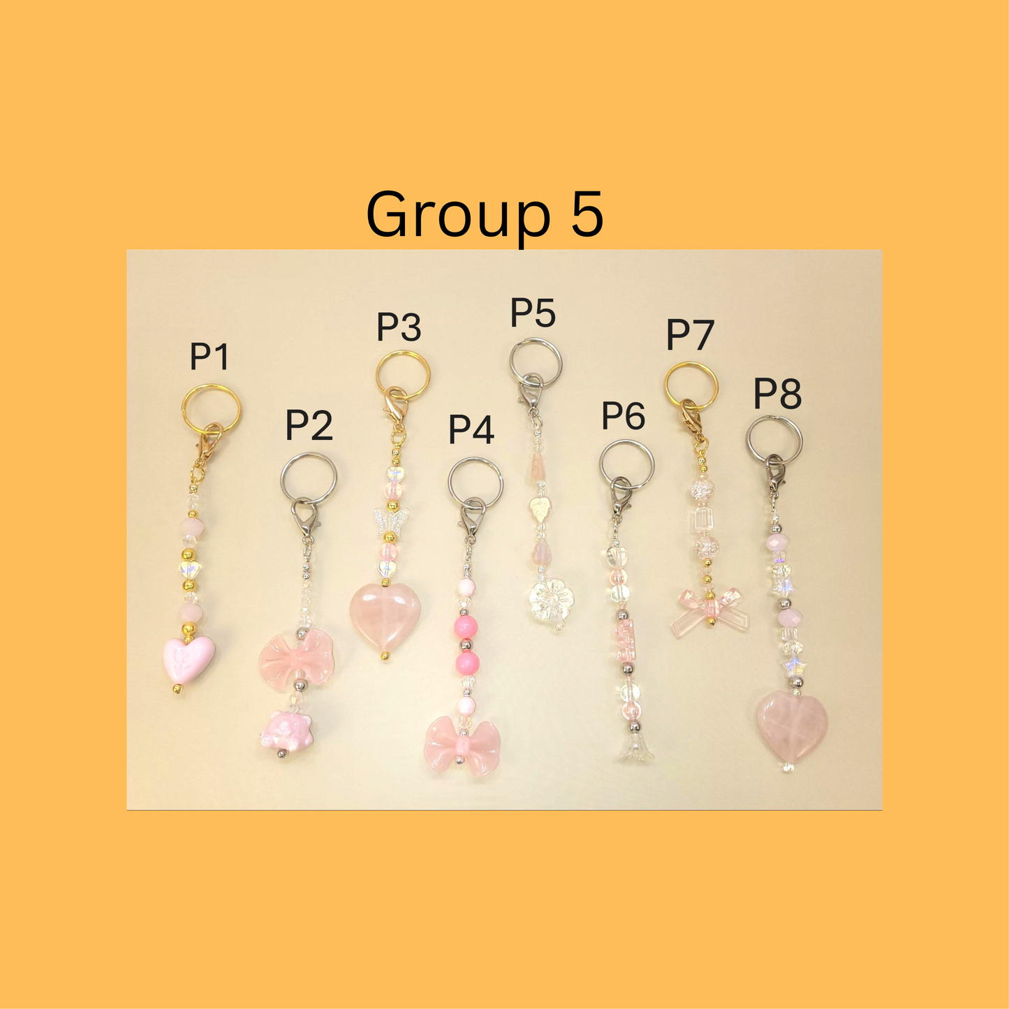 Beaded Key Chains, Groups 4,5,6