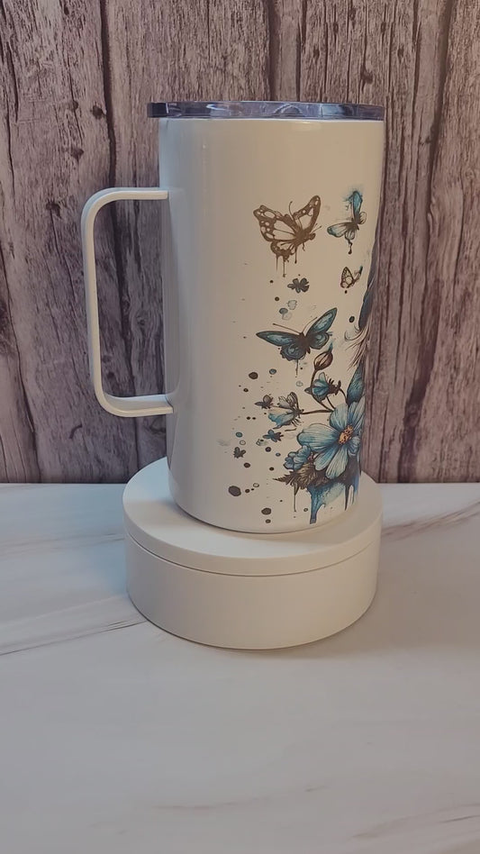 Gnome insulated 20 oz. steel mug with handle