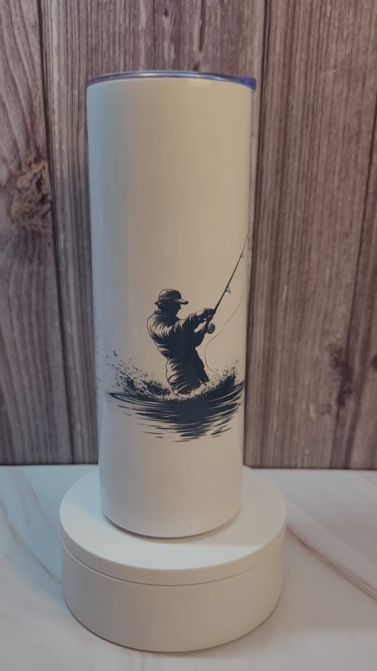 Time to fish insulated 20 oz. steel tumbler