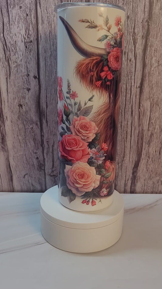 Highland Cow insulated 30 oz. steel tumbler