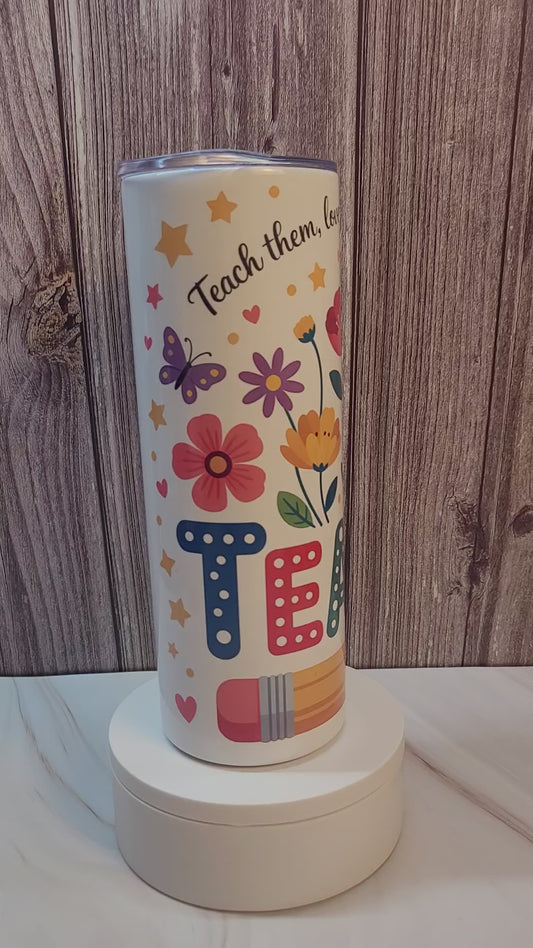 Teacher insulated 20 oz. steel tumbler